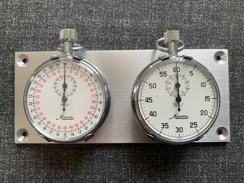 Minerva stopwatch set serviced - minerva,